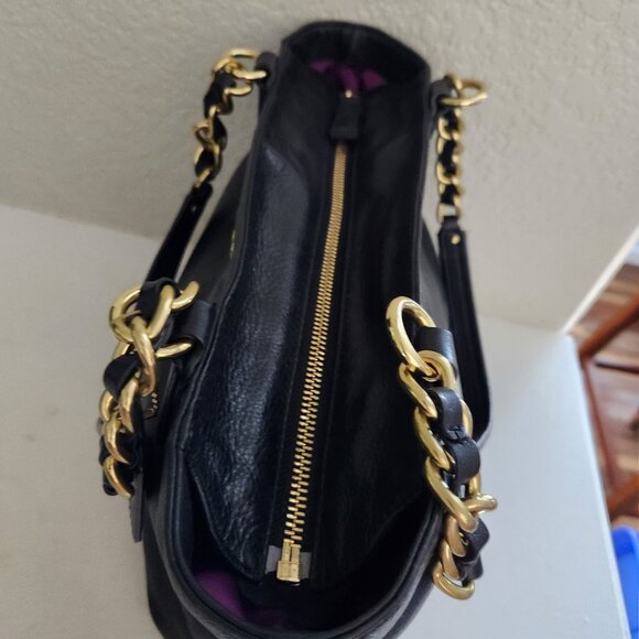 Euc Coach Madison Black Leather Y2k Shoulder Bag Tote - Picture 5 of 14